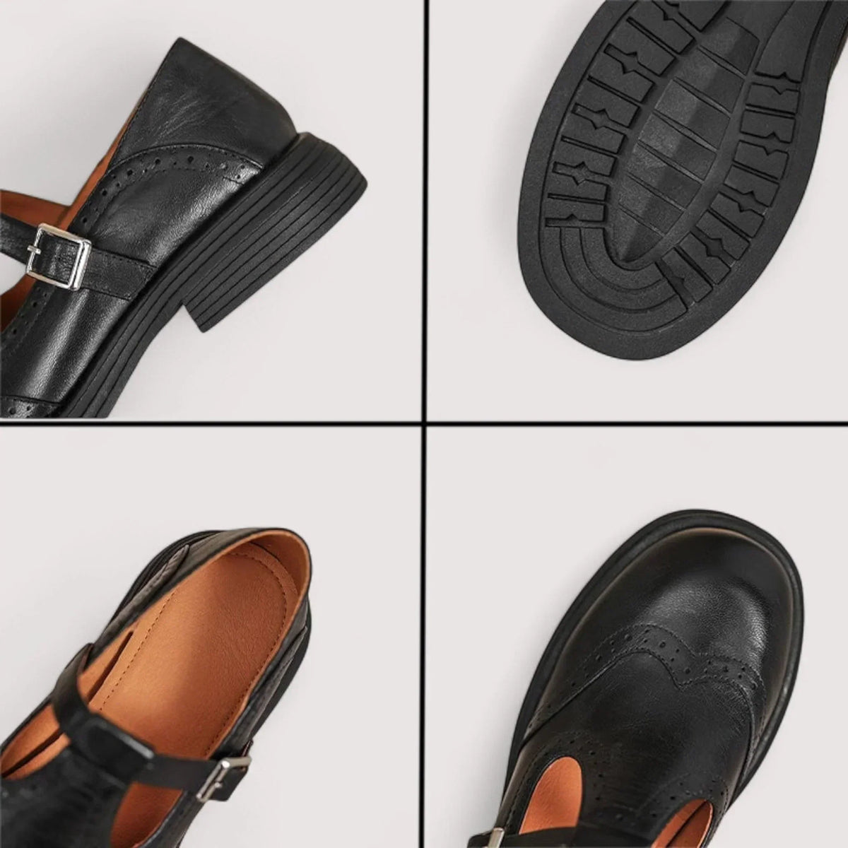 Élégantes Mary Janes en Cuir